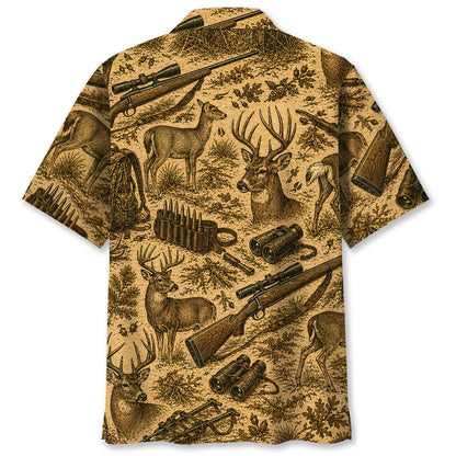 Vintage Deer Hunting Hawaiian Shirt