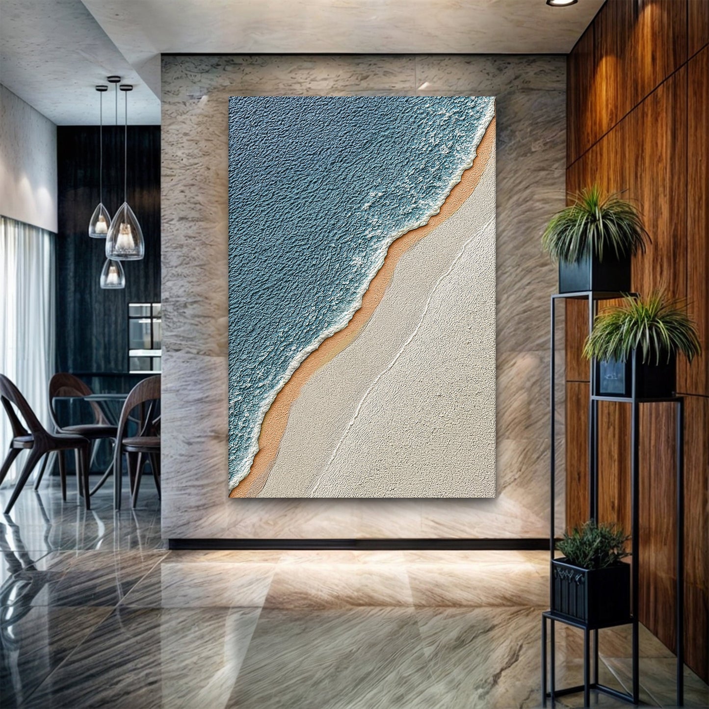 Shoreline Serenity Abstract Wall Art II