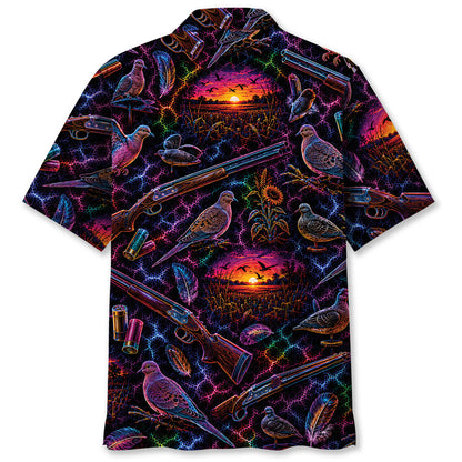 Midnight Dove Hunting Neon Hawaiian Shirt