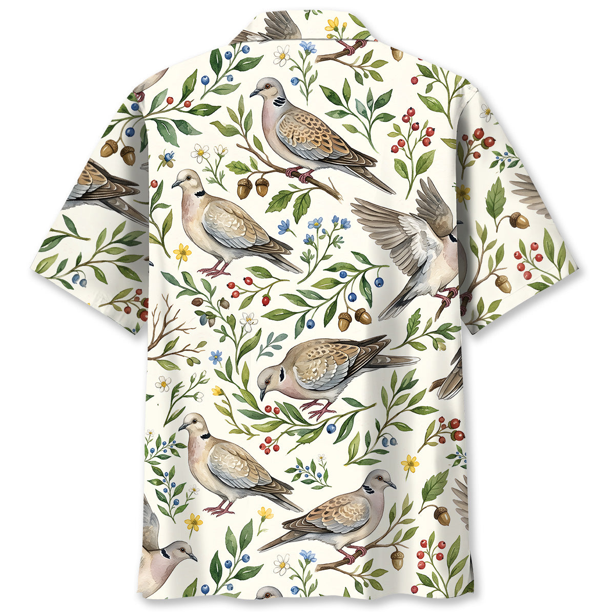 Vintage Wild Dove Nature Hawaiian Shirt
