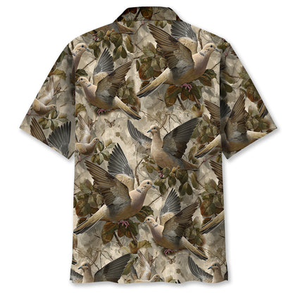 Woodland Mourning Dove Paradise Hawaiian Shirt