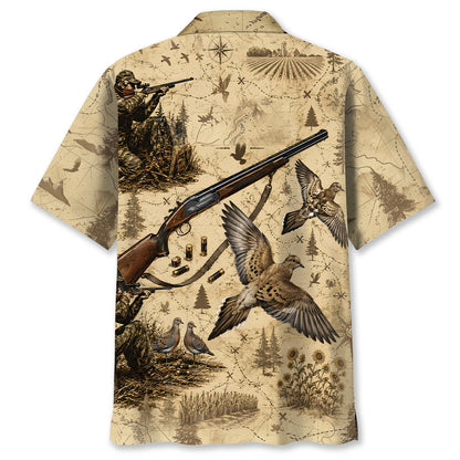 Vintage Dove Hunting Hawaiian Shirt