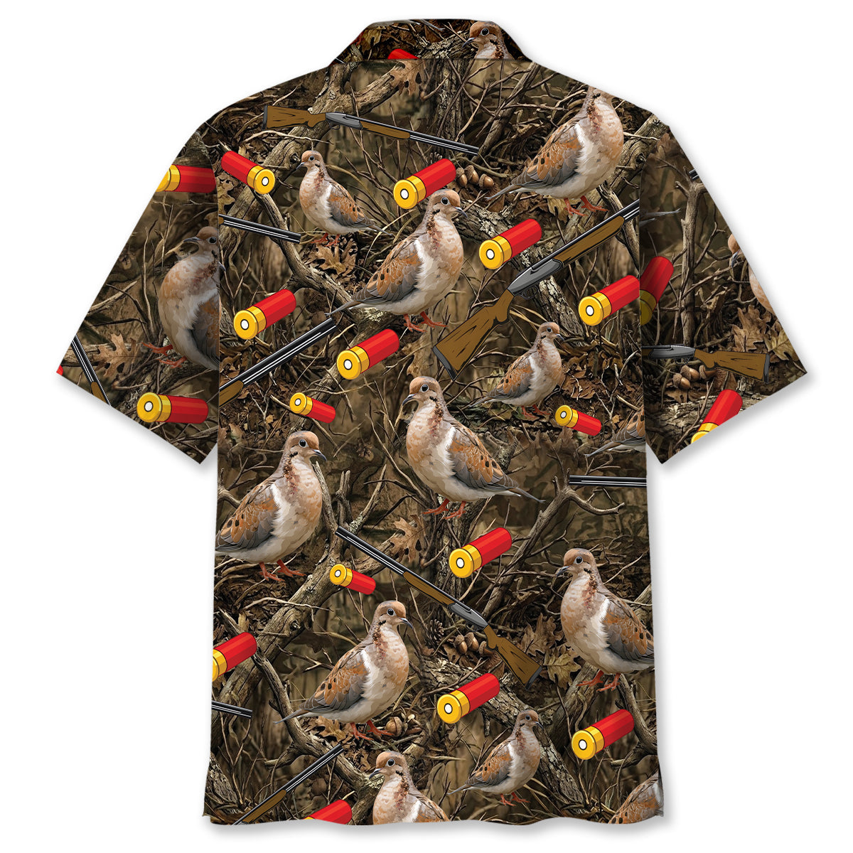 Vintage Camouflage Mourning Dove Hunting Hawaiian Shirt