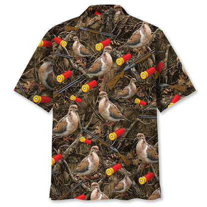 Vintage Camouflage Mourning Dove Hunting Hawaiian Shirt