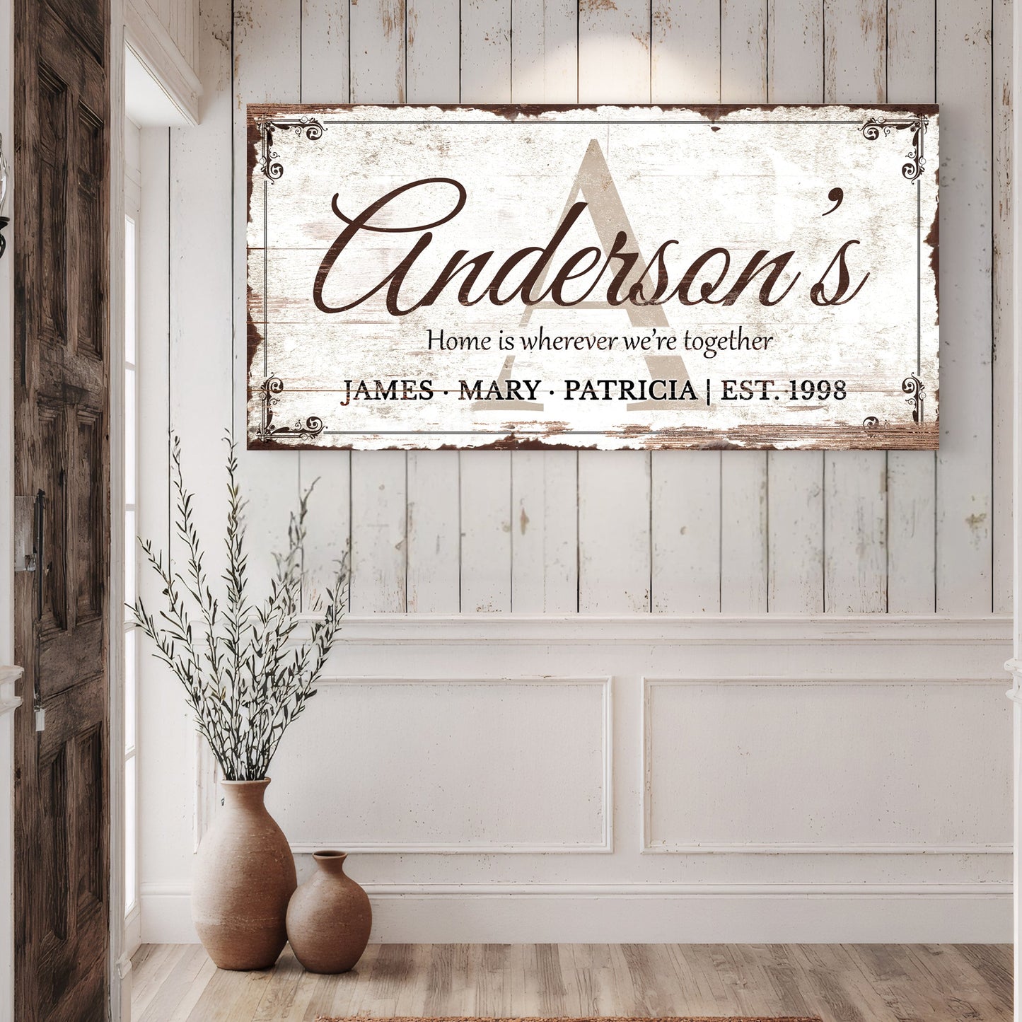 Family Sign Personalized Canvas III
