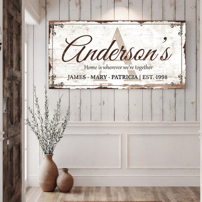 Family Sign Personalized Canvas III