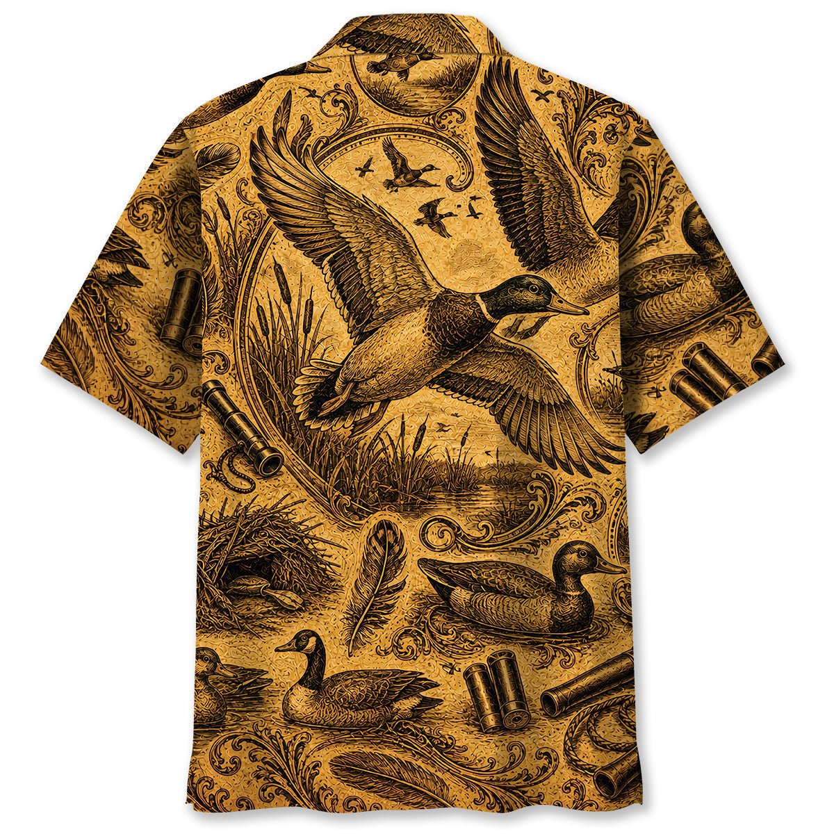 Duck Hunting Legend Vintage Art Hawaiian Shirt