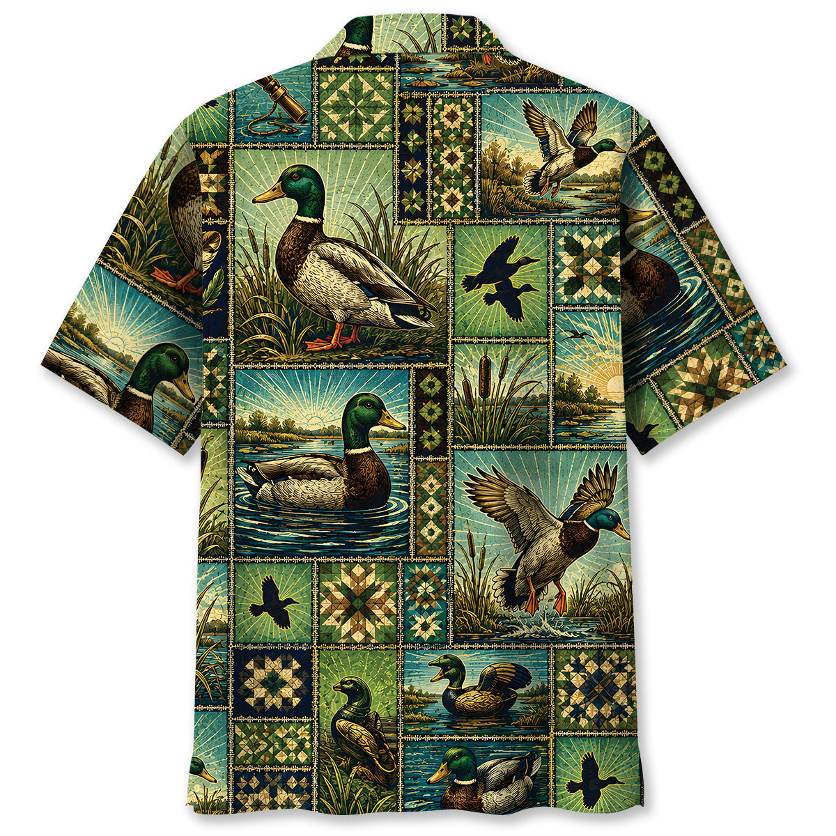 Duck Hunting Vintage Pattern Hawaiian Shirt