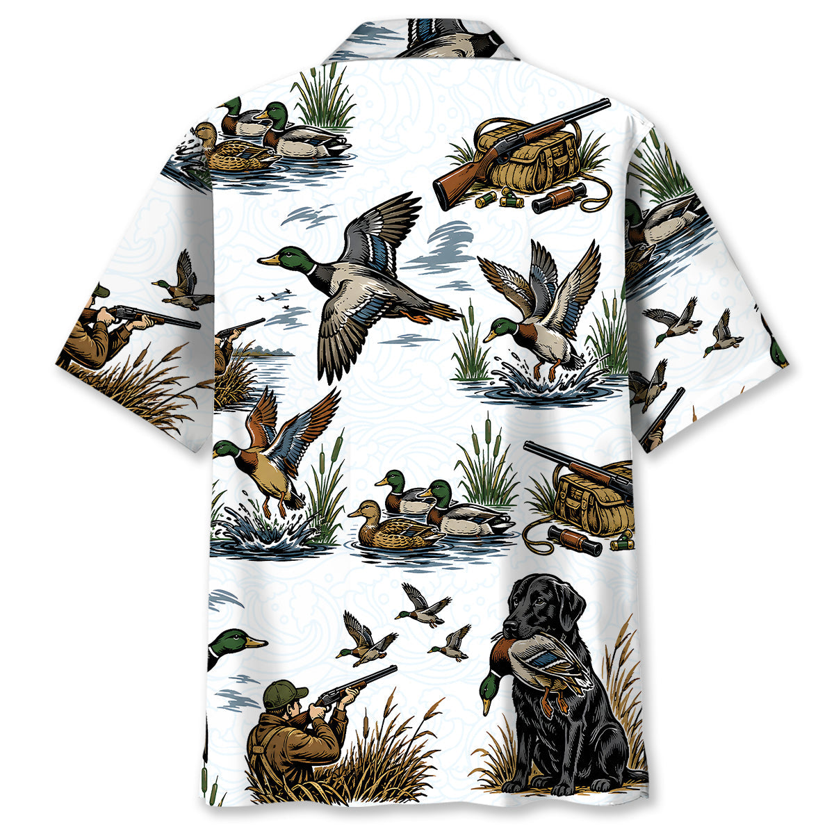 Duck Hunting Pattern Hawaiian Shirt