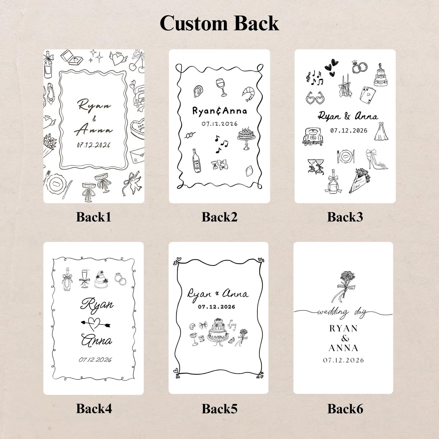 Custom Wedding Guest Book Playing Cards, Wedding Guest Book Alternative, Personalized Playing Cards, Bridal Shower Favors,...