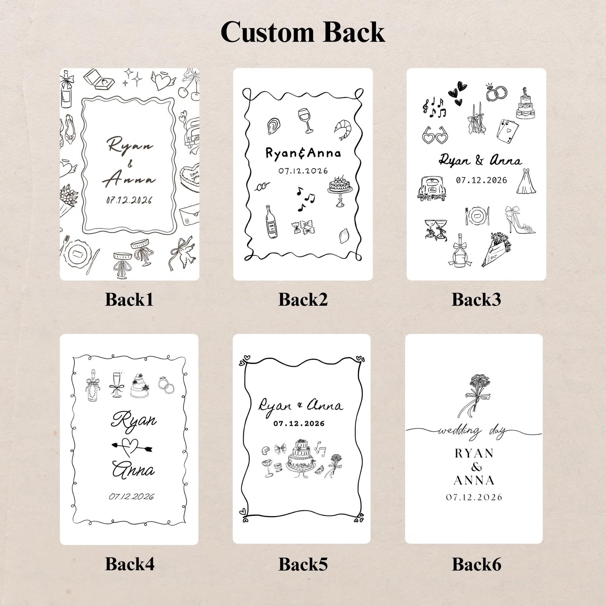 Custom Wedding Guest Book Playing Cards, Wedding Guest Book Alternative, Personalized Playing Cards, Bridal Shower Favors,...