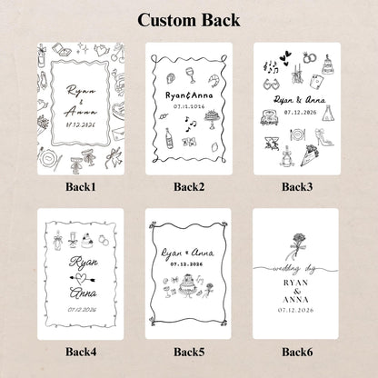 Custom Wedding Guest Book Playing Cards, Wedding Guest Book Alternative, Personalized Playing Cards, Bridal Shower Favors,...