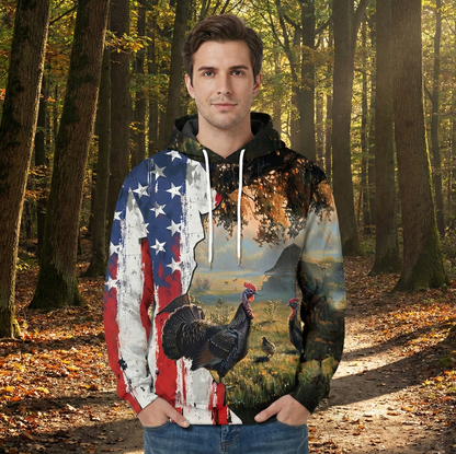 Realistic Patriotic Turkey  Peaceful All Over Print Shirt
