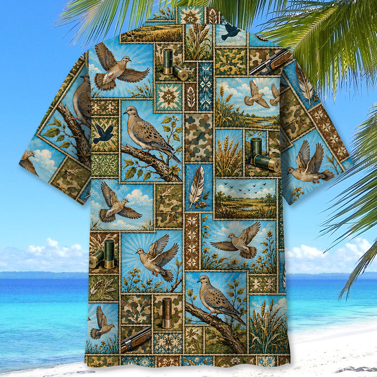 Dove Hunting Vintage Hunting Pattern Hawaiian Shirt