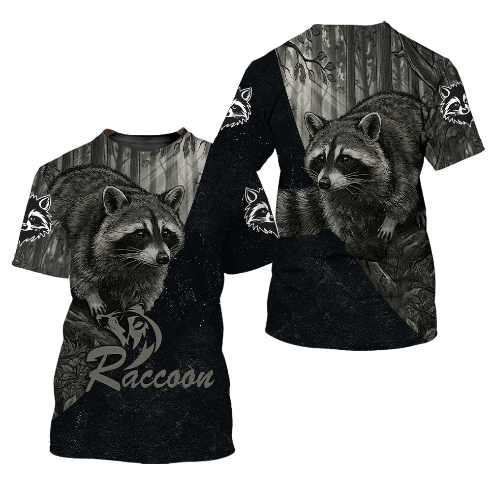 Grey Woods Raccoon - Elite Hunting All Over Print Shirt