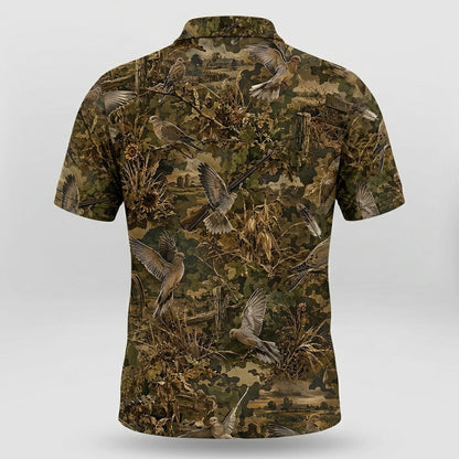 Dove Hunting Camo Men Polo Shirt