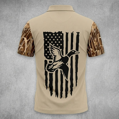 Blow Me Duck Hunting Camo Polo Men Shirt