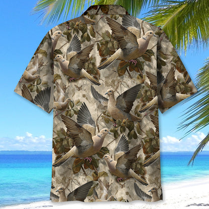 Woodland Mourning Dove Paradise Hawaiian Shirt