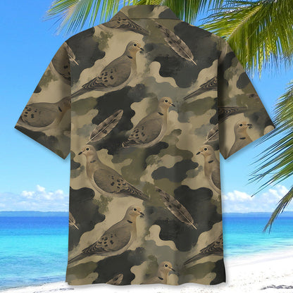 Dove Camouflage Graphic Pattern Hawaiian Shirt