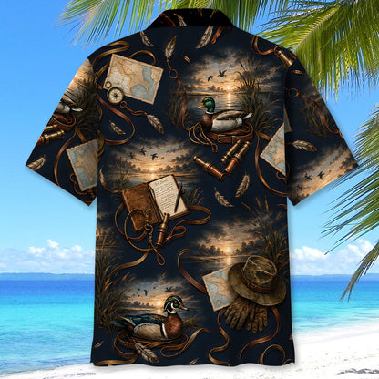 Vintage Duck Hunting Field Journal Hawaiian Shirt