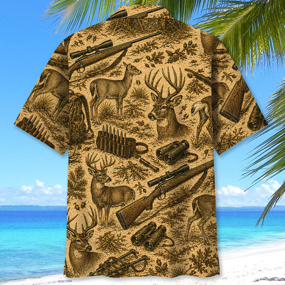 Vintage Deer Hunting Hawaiian Shirt