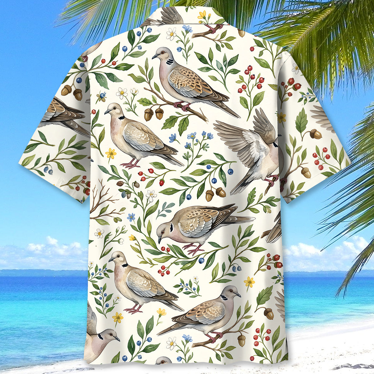 Vintage Wild Dove Nature Hawaiian Shirt