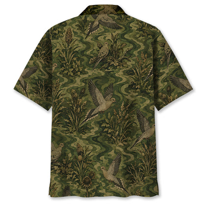 Vintage Mourning Dove Camo Hawaiian Shirt