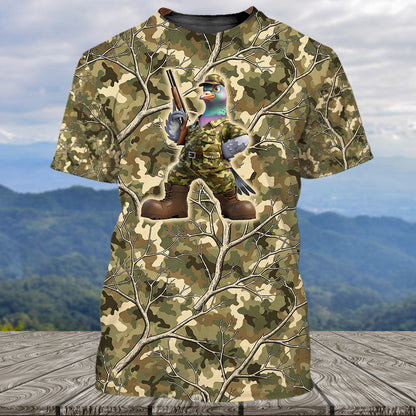 Dove Hunting Camouflage Funny All Over Print Shirt