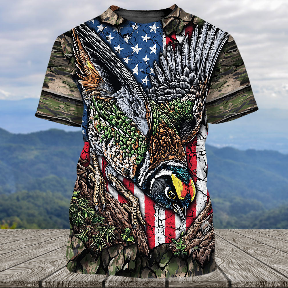 Quail Perched On The Rock All Over Print Shirt