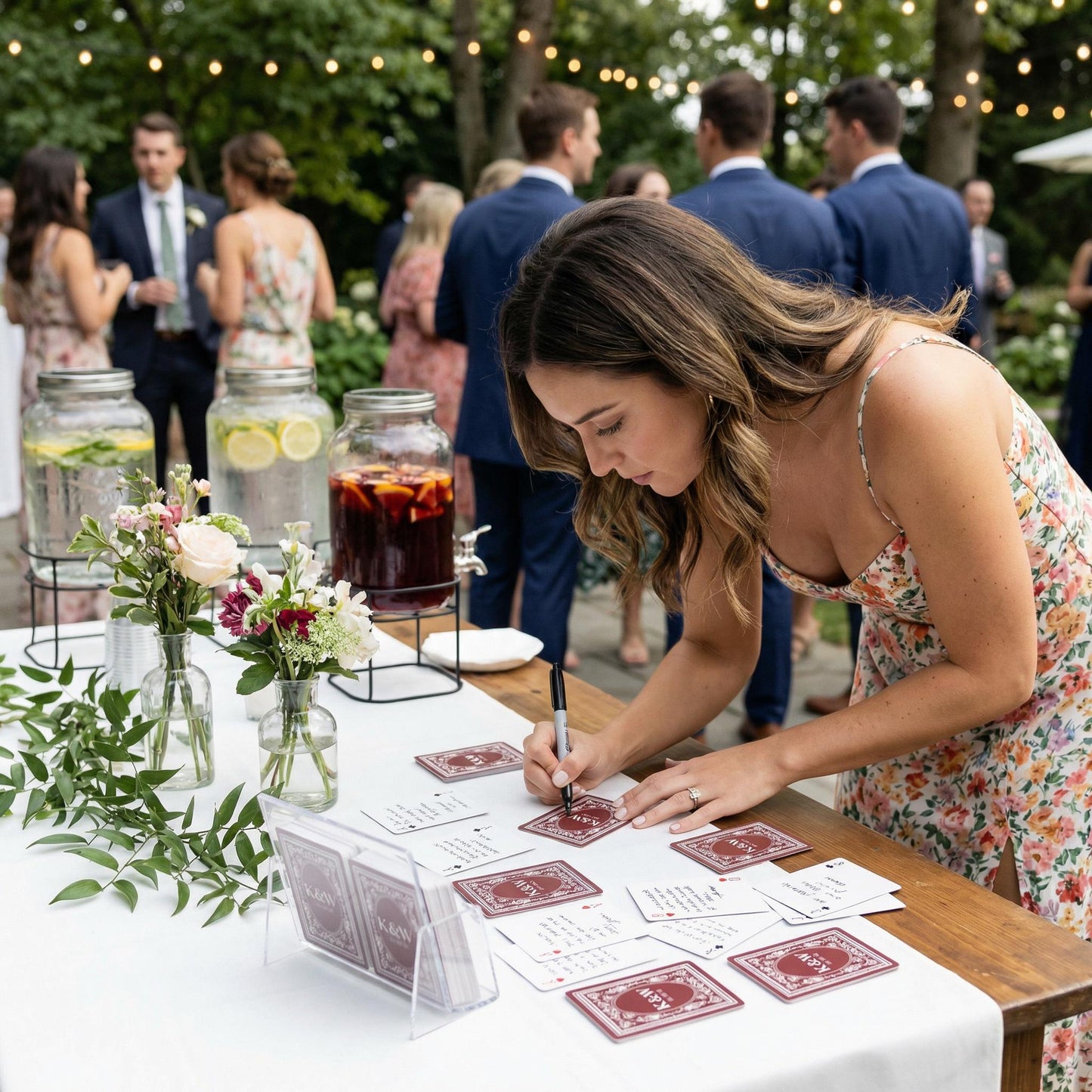 Custom Playing Cards Deck Personalized Wedding Guest Book Alternative - Unique Wedding Playing Cards