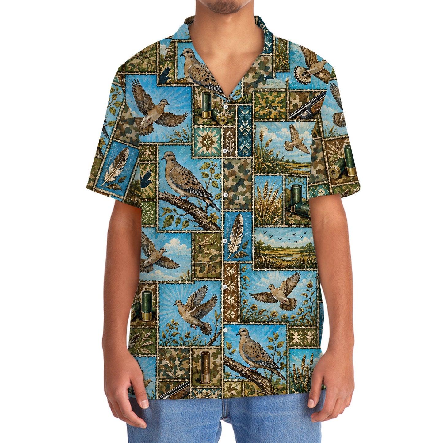 Dove Hunting Vintage Hunting Pattern Hawaiian Shirt