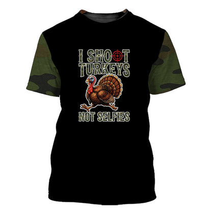 I Shoot Turkeys Not Selfies All Over Print Shirt