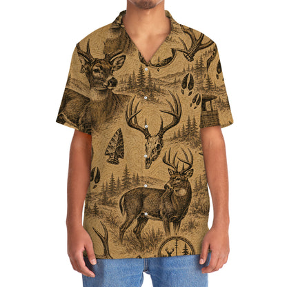 Deer Hunting Vintage Artwork Hawaiian Shirt