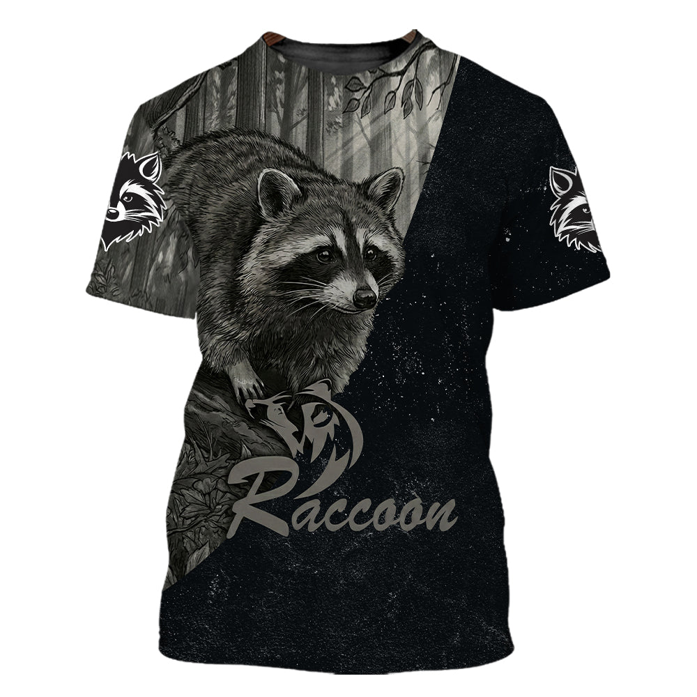 Grey Woods Raccoon - Elite Hunting All Over Print Shirt