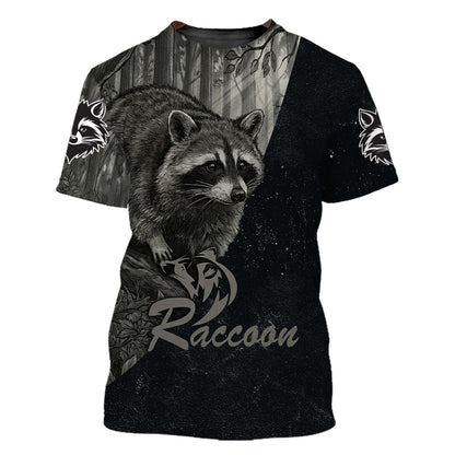 Grey Woods Raccoon - Elite Hunting All Over Print Shirt