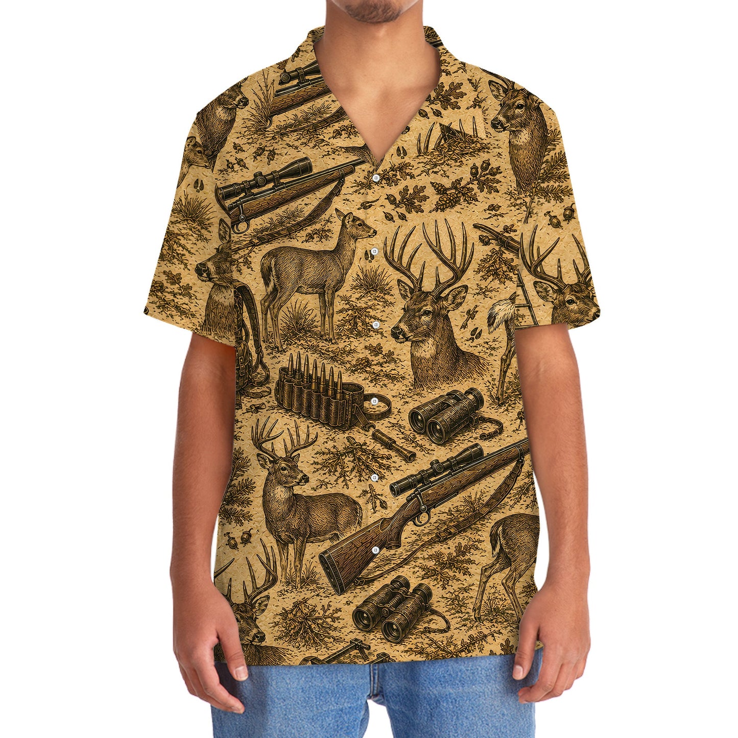 Vintage Deer Hunting Hawaiian Shirt
