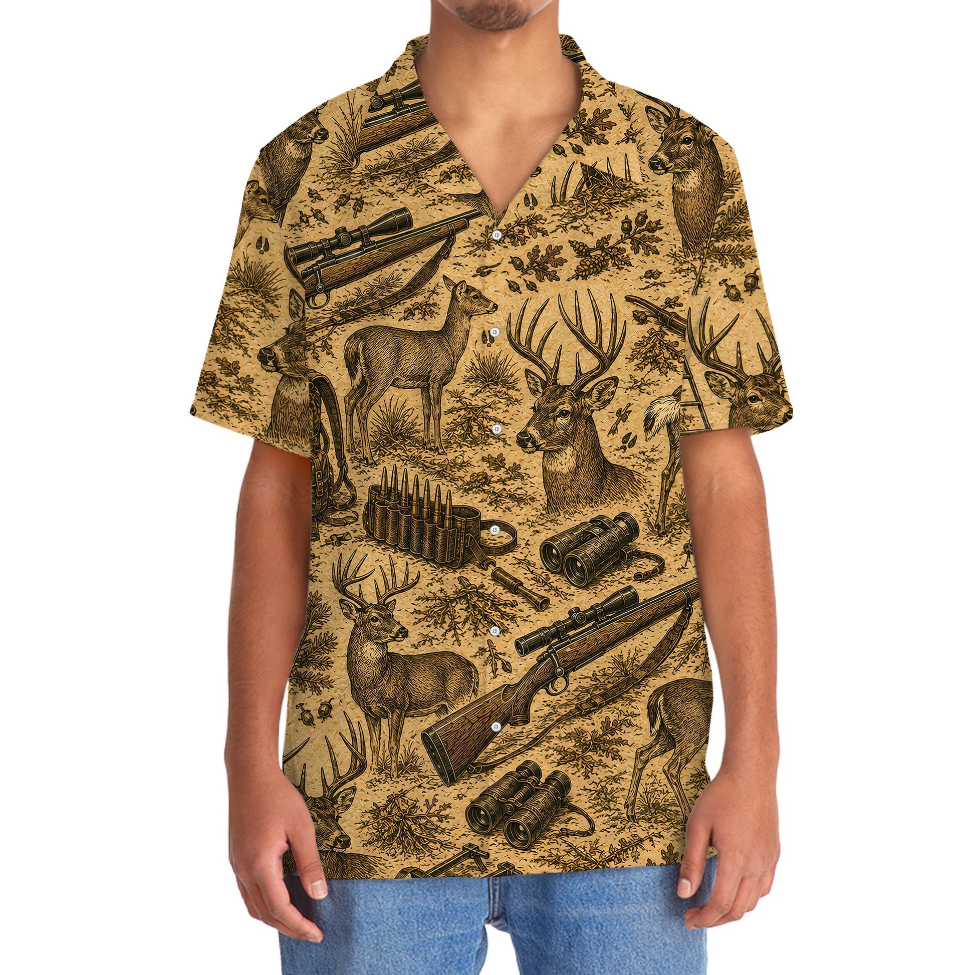 Vintage Deer Hunting Hawaiian Shirt