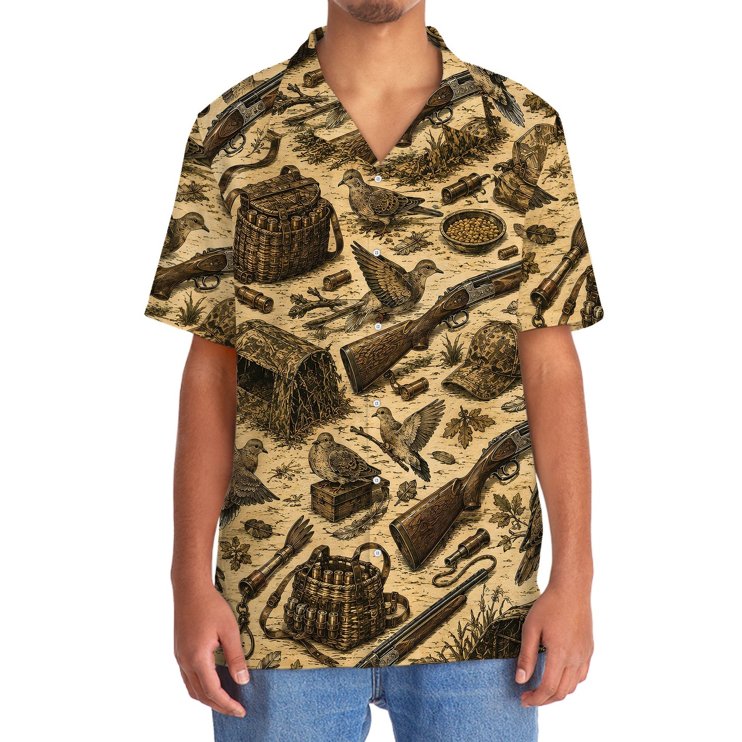 Vintage Dove Hunting Hawaiian Shirt