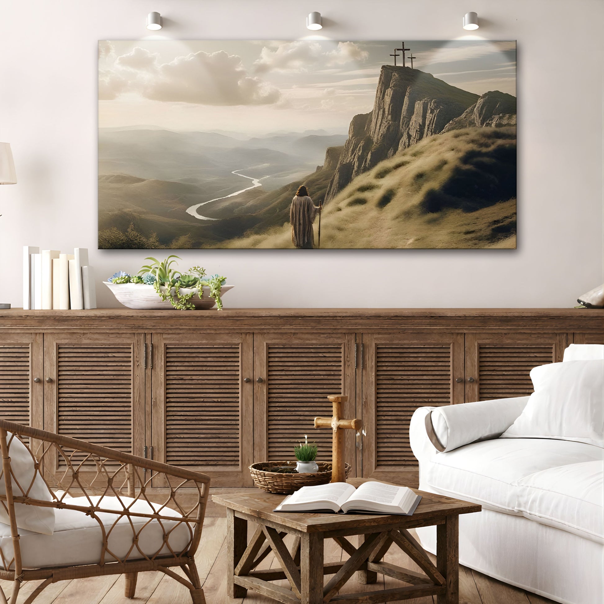 Walking to Golgotha Faith Wall Art