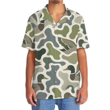 Mallard Ducks Camouflage Hunting Funny Pattern Hawaiian Shirt
