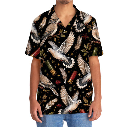 Dove Hunting Retro Black Hawaiian Shirt