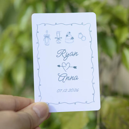 Custom Wedding Guest Book Playing Cards, Wedding Guest Book Alternative, Personalized Playing Cards, Bridal Shower Favors,...
