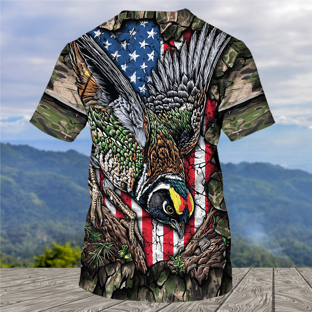 Quail Perched On The Rock All Over Print Shirt
