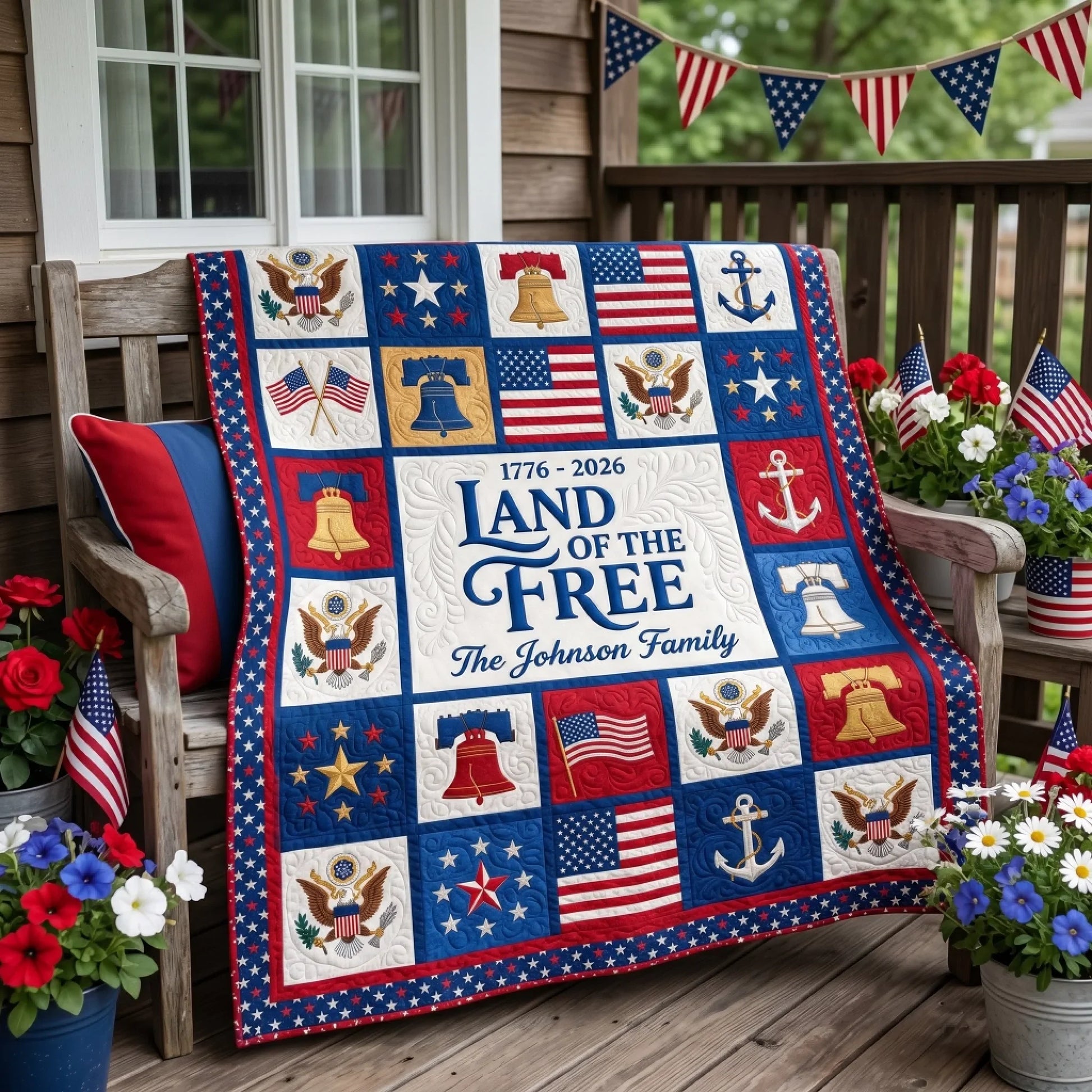 Liberty Legacy Personalized Quilted Blanket