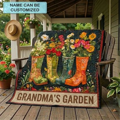 Garden Comfort Personalized Quilted Blanket