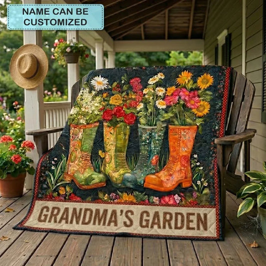 Garden Comfort Personalized Quilted Blanket - No - Baby (30" x 40") - Quilted Blanket