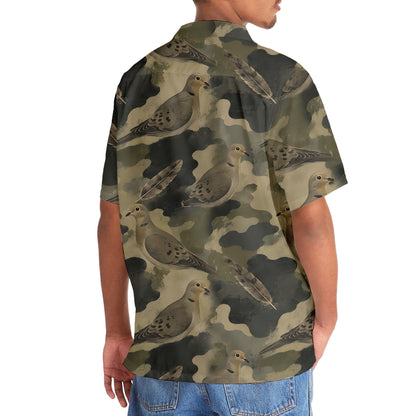 Dove Camouflage Graphic Pattern Hawaiian Shirt