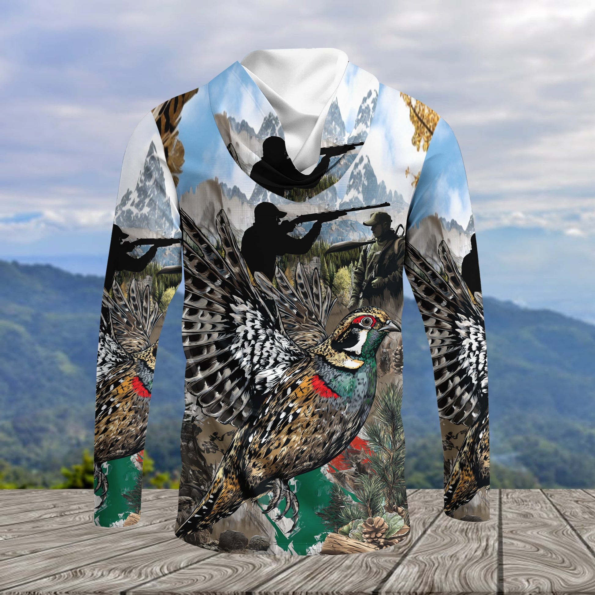 Quail And Hunter In The Wild All Over Print