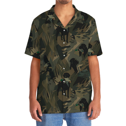 Mallard Duck Retriever Camouflage Hawaiian Shirt