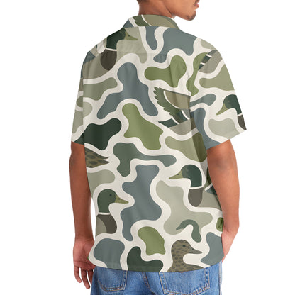 Mallard Ducks Camouflage Hunting Funny Pattern Hawaiian Shirt